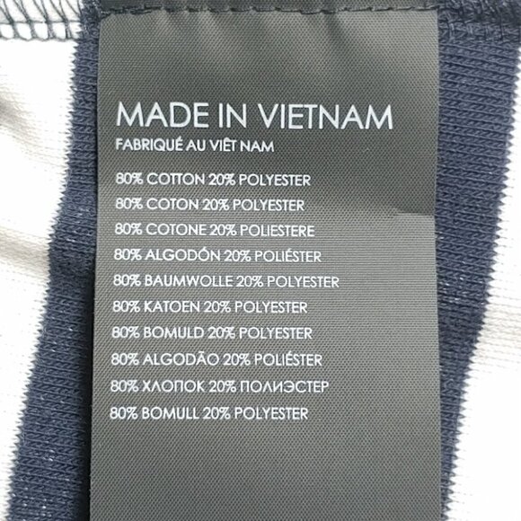 NWT CLUB MONACO Navy Terry Toweling Striped Faux Wrap Skirt - Picture 14 of 14